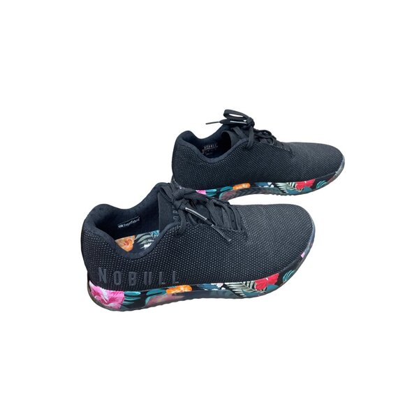 NOBULL Womans Black Floral Canvas Low Sneakers Sz 10.5 SKU 9587 - Picture 3 of 15